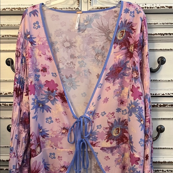 💜💗 💙Free People rushed long sleeve top bonus skirt Size Large - Picture 5 of 15